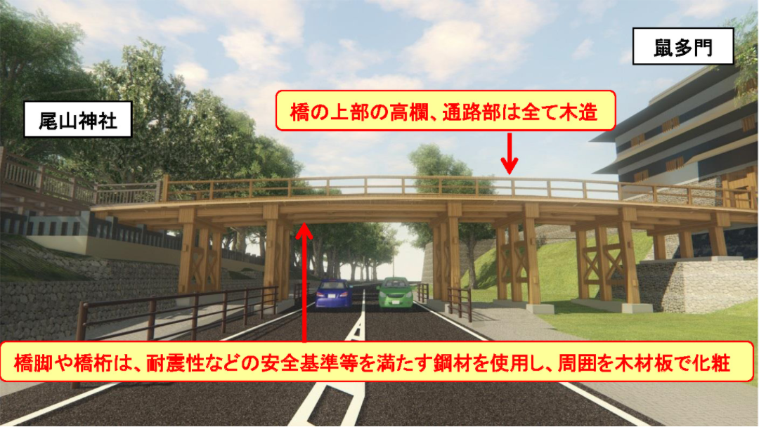 金沢城 鼠多門 鼠多門橋の完成イメージ図が公表 21年の供用を目指して復元が本格化 金沢まちゲーション